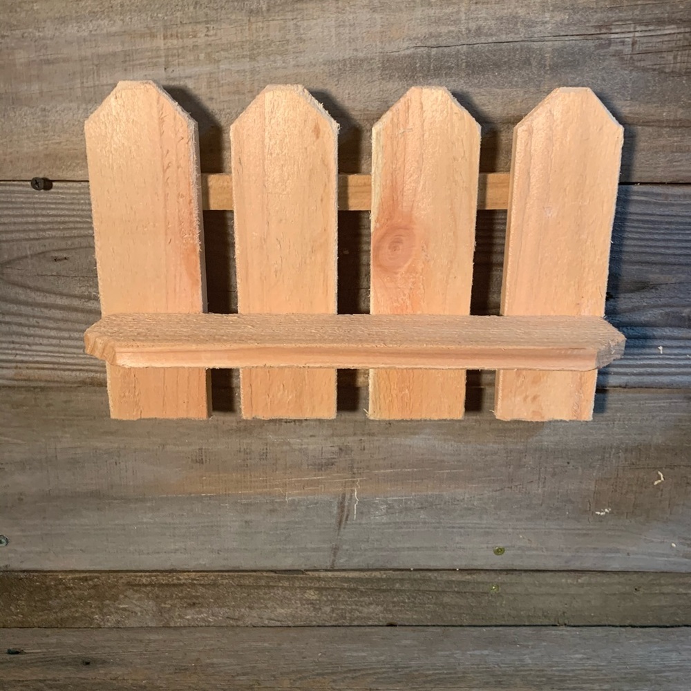 Rustic Picket Fence Shelf